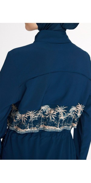 6025 Lacivert Vaha 5 parça Tesettür Mayo nurkonicgiyim