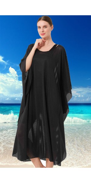 2635 Siyah Jakarlı Pareo nurkonicgiyim